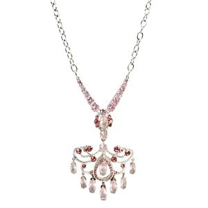 Givenchy Antique French Belle Époque Silver Pendant Necklace.